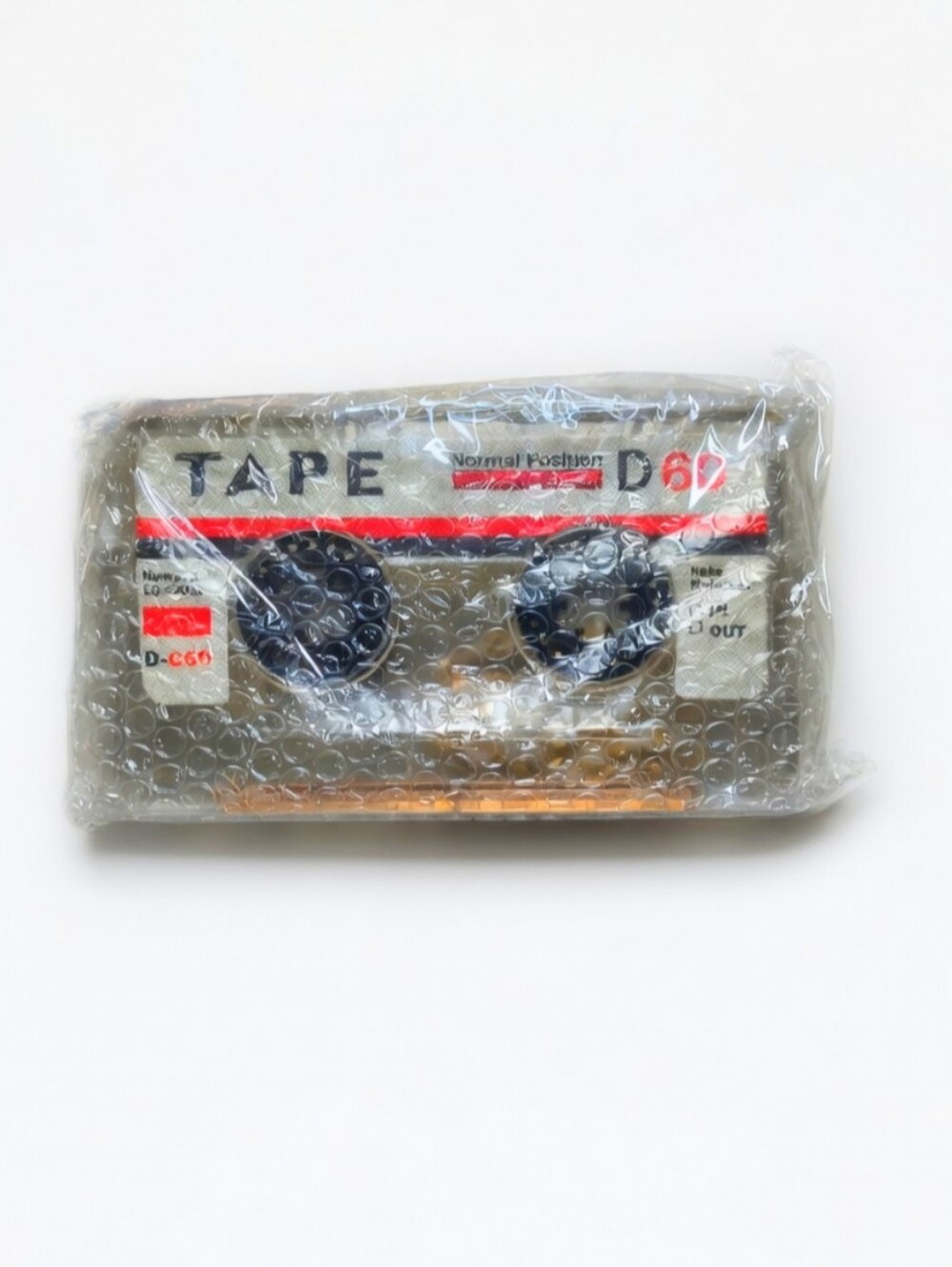 Clear Retro Cassette Tape Case Clutch with Gold Chain Strap - Picture 5 of 5
